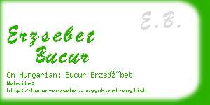 erzsebet bucur business card